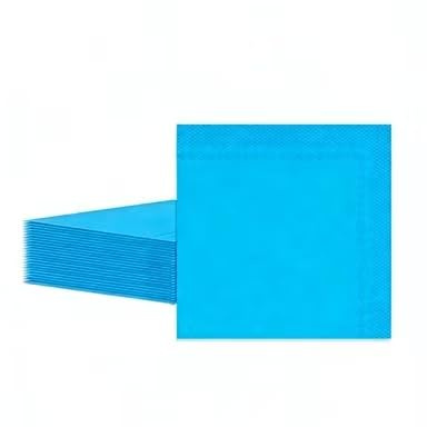 YAAVAAW Light Blue Serviettes Napkins 33cm,20Pc Party Paper Disposable,Beverage Luncheon Decorative Soft Solid Colour Napkin Dinner Cocktail 2 Ply for Wedding Frozen