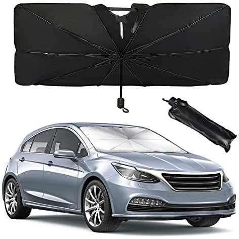 Sonnenschutz Auto Frontscheibe Innen,Sonnenschirm Auto Frontscheibe,Sonnenblende Auto Frontscheibe UV-Schutz & Hitzeblock für die Meisten Autos (79CM*138CM)