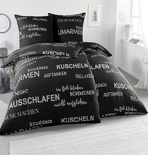 FELLANO 4 teilig Bettwäsche 135x200 | Bettwäsche Set mit je 2 Bettbezügen 135 x 200 & Kissenbezügen 80x80 | ÖkoTex Zertifiziert & für Allergiker geeignet (Design 3, 2 x 135x200 + 2 x 80x80)