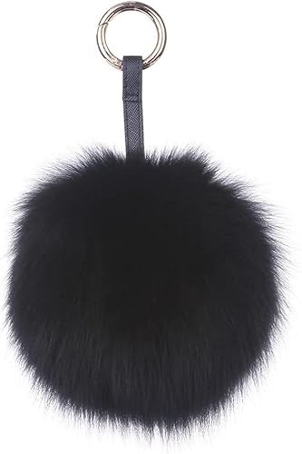 Kaninchenfell Anhänger Taschenanhänger Schlüsselanhänger Echtfell Pelz Bommel für Handtaschen, Taschen und Auto-Rückspiegel