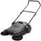 VEVOR Walk-Behind Hand Push Floor Sweeper, 25.6 Sweeping Width Floor Sweeper Manual Non-Electric, 5-Gallon Waste Container, Angle & Height Adjustable Folding Handle for Walkway, Yard, Garage, Patio