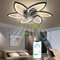 FIMEI Ventilador de Techo con Luz, Atenuación Continuas & Ventilador de 6 Velocidades, Control Remoto & APP, Iluminación de Ventilador para Sala de Estar, Comedor, Dormitorio, Oficina
