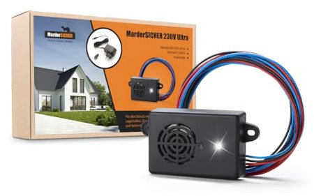 MarderSICHER Haus Ultra | Marderschutz fürs Haus | Ultraschall & Blitzlicht | Marderabwehr
