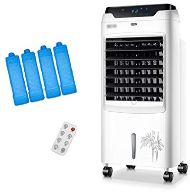 Ventilador De Aire Acondicionado Portátil Enfriador Evaporativo, Enfriador De Aire Portátil Sin Aspas, Humidificador con Control Remoto Y Ventilador Eléctrico, Aire Acondicionado De 3 Modos para