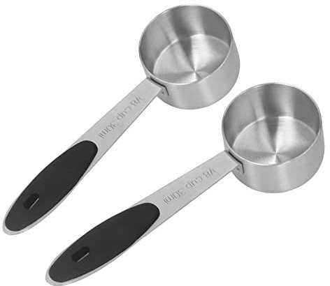 Kaffee-Messlöffel, 1/8 Tasse Tief, 30 Ml Fassungsvermögen, Mess-Esslöffel aus Edelstahl, Rund, für Bar für Zuhause