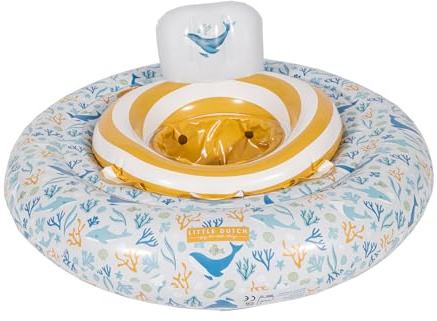 Little Dutch Schwimmsitz Schwimmring für Babys Kleinkinder Junge blau - Ocean Dreams