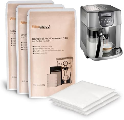 Filtro antical universal para máquina de café, filtro de café, filtros de agua, resina, evita la formación de agua de piedra caliza, 90 g por paquete (3)
