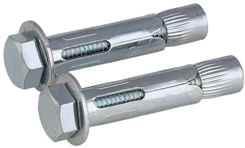 Dehnschraubenbolzen, Anker, 2 Stück, Mauerwerksschrauben for Ziegelwände, selbstschneidende Schrauben, spezielle Dehnschraube M6-M16 for die Bodensicherung des internen Dehnbolzens, Verzögerungsstreif