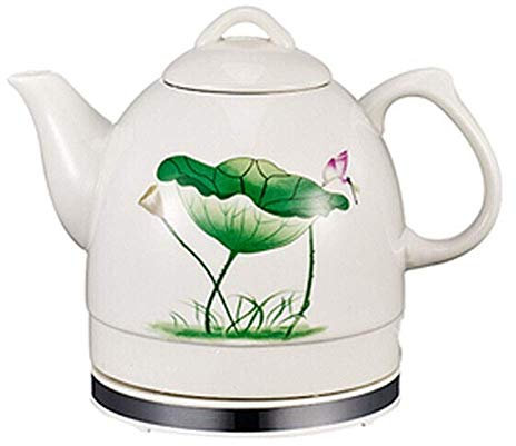 QHFTREX Kettle,Electric Ceramic Cordless Kettle Teapot-retro 1l Jug, 1000w Water Fast For Tea, Coffee, Soup, Oatmeal-removable Base, Boil Dry Protection,C Quick Boil Kettle Decoration powerfully