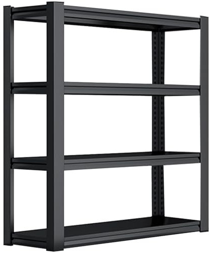 WIGING Étagères De Rangement Robustes, 160cm/183cm De Hauteur Métal Étagère De Rangement, Debout Étagères De Garage pour Entrepôt sous-Sol Atelier Cuisine, Assemblage sans Boulons(140x40x183cm)