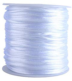 ROYJJ Rotolo da 60 m di cordoncino da 1,5 mm per dentizione del bambino, catena per ciuccio, clip per collana e gioielli