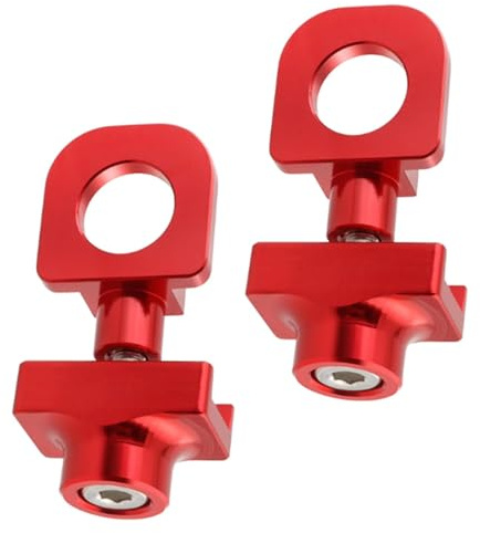 GisWell Juego de 2 tensores de cadena para bicicleta de aluminio, tensor de cadena para bicicleta, de velocidad única, para bicicletas plegables y bicicletas de una sola velocidad, ligero, anodizado