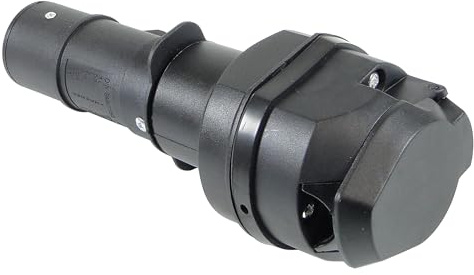 Ryme Automotive Convertisseur de Tension 13P 12V à 7P 24V | Adaptateur pour remorque 13P/12V ISO 11446 vers véhicule 7P/24V ISO 1185 | Connexion sûre et résistante