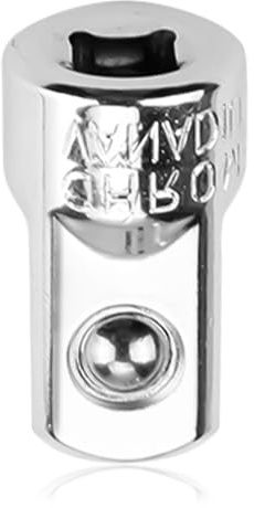 Lotsdonxia 1/4 to 1/2 Steel Socket Adapter - Heavy-Duty Chrome Vanadium Impact Driver Converter for Ratchets, Wrenches & DIY Repairs (Silver)