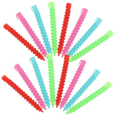 PACKOVE 60stücke Spiral Dauerwellenwickler für Langes und Kurzes Haar Flexible Lockenstäbe aus Kunststoff Ersatz-wickler für Kaltwellen und Styling Zufällige Farbe