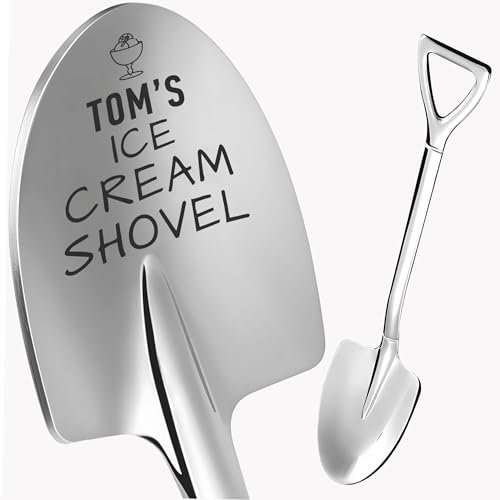 Personalised Ice Cream Shovel Engraved Stainless Steel Ice Cream Spoon Custom Ice Cream Scoop Personalised Gifts for Dad Grandad Women Girlfriend Boyfriend Fathers Day Birthday Christmas(Design 1)