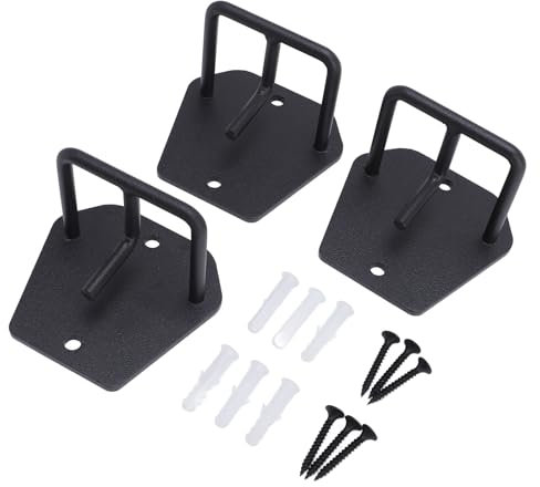 Ancla de Pared de la Banda de Ejercicio, Anclaje de Entrenamiento de Montaje en la Pared de 3 Pcs Anchor de Montaje en la Pared en Forma de L en Forma de Pared de Muro de Metal