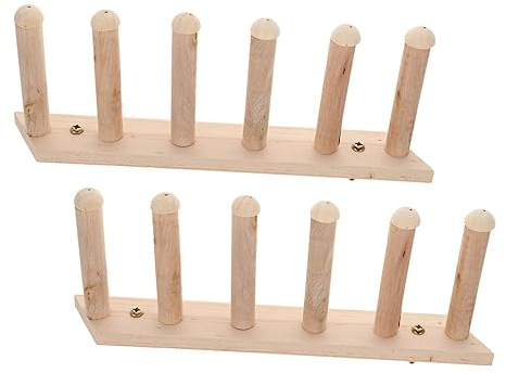 TOYZFRIENDY 2 Stück Katzenwandmöbel Holz Kletterwandtreppe 6 Stufen Wandregal für Innen Katzen Wandsitzplatz