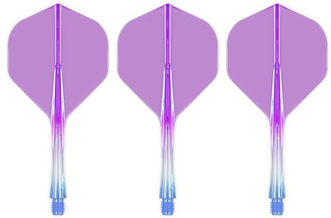 Caliburn | SUP Moulded Dart Flight And Shaft System | Multiple Styles | Multiple Colours. (No2 - Tweenie, Blue & Purple)
