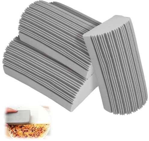 Pack of 4 Dust Sponge Grey Damp Duster Dust Sponge Reusable Magic Dust Cleaning Sponge Dirt Eraser Sponge of Blinds Glass Skirting Boards Ventilation Slits Railing Mirrors
