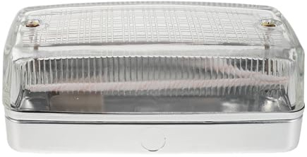 Homoyoyo Base de Lámpara Antivaho para Campana Extractora Comercial Portalámparas Metálico de Aluminio Resistente con Cubierta de Vidrio Transparente Accesorio para Iluminación Cocinas