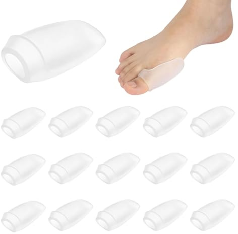 VUTYNKO Hallux Valgus Korrektur Zehenspreizer, 16 Stück Weiche Gel Zehentrenner für den Großen Zeh, Universelle Hallux Valgus Schiene Zehenspreizer zur Hammerzehen Korrektur für Damen Herren