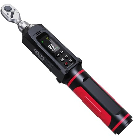 CCLIFE Digital momentnyckel 1/4 tum 0,45–30 Nm med klicksignal