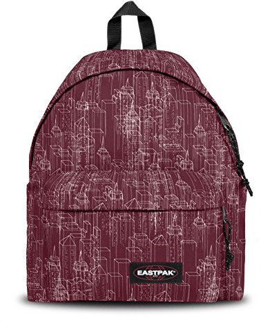 Eastpak Padded Pak'R Zaino Casual, 24 Litri, Rosso (Merlot Blocks)