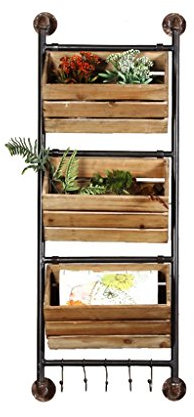 Baldas flotantes Rejilla de metal para revistas | Periódico Rack montado en la pared | Estante de pared como estante de almacenamiento Estantes de almacenamiento Estante de exhibición con gancho Arrib