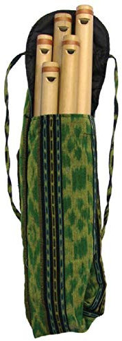 Rhythmusflöten Set M Flöten aus Bambus Cis, D, E, F, G inkl. Tasche Klangerlebnis bei Rhythmus betonter Musik