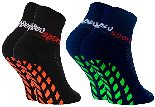 Rainbow Socks - pojkar flickor neon sneaker sport stoppstrumpor