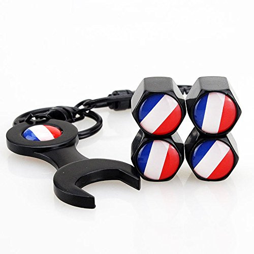 4 Teile/Satz Frankreich Flagge Stil Fahrrad Motorrad Autoreifen Ventilkappen Für Auto/Motorrad, luftdicht Und Schutz Ihr Ventilschaft
