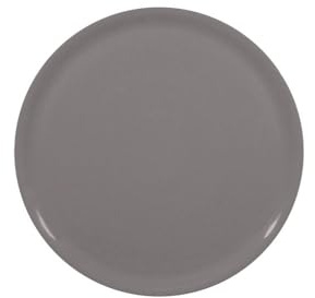 HENDI Plato de Pizza Redondo en Porcelana Esmaltada, Plato Liso para Servir Pizza, Apto para Microondas y Lavavajillas, ⌀330mm, Gris Oscuro
