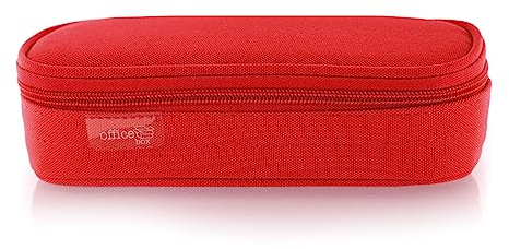 office box Estuche Portatodo Mega con Cierre de Cremallera y Solapa Interior con Porta Bolígrafos y Bolsillo Interior con Tarjeta Horario/Identificador -Ref.59711-RJ- Colorline by (Rojo)