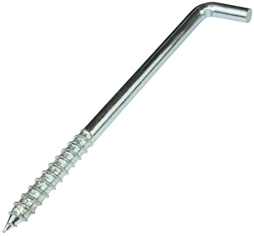 AERZETIX C58029 Satz von 10 Schraubhaken in form L zum einschrauben Ø8x120 mm