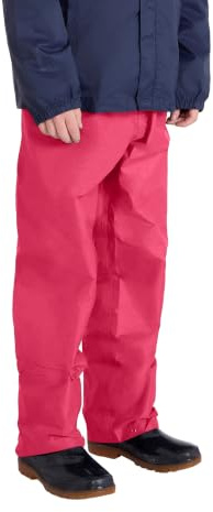 Mountain Warehouse Pakka Kids Waterproof Over Trousers - Taped Seams Rain Pants, Lightweight, Rip-Stop, Packaway Bag - for Spring Summer, Walking, Travelling Bright Pink Kids Size 2-3 Years