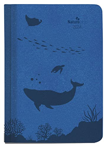 Wochen-Minitimer Nature Line Ocean 2024 - Taschen-Kalender A6 - 1 Woche 2 Seiten - 192 Seiten - Umwelt-Kalender - mit Hardcover - Alpha Edition
