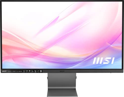 msi Modern MD271UL 27-inch IPS 3840 x 2160 (UHD) Computer Monitor, 4K, 60 Hz, Adaptive-Synch, HDMI, DisplayPort, USBC 65W Power Delivery, 4ms (GTG), Iron Gray