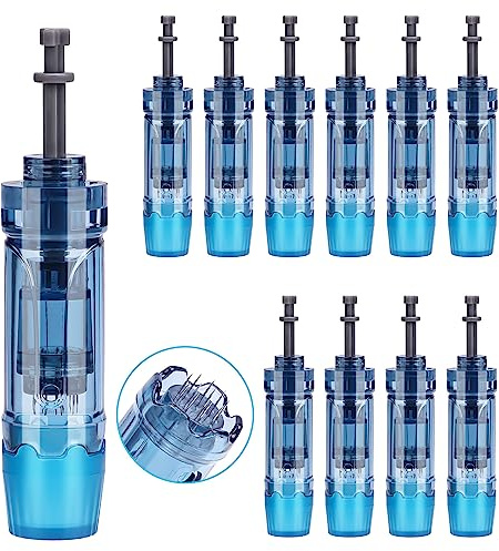 Yofuly 12 Pins Dermapen-Nadeln Ersatz Derma Pen Mikronadel, 10 Stück für Electric Dermapen M8S / A8S / A9