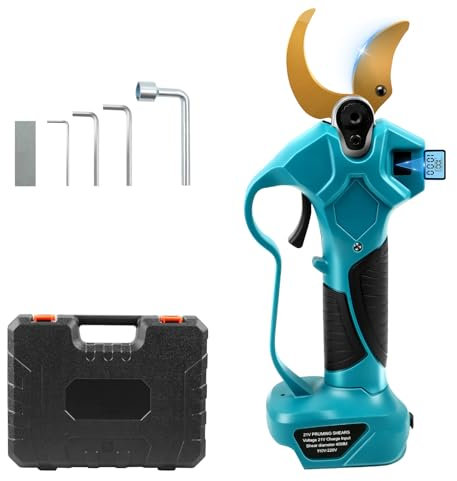 Elektrische Gartenschere kompatibel mit Makita Akku 18V, Max Öffnung 65 mm, Bürstenlosen Motor, LCD-Display, Elektrische Gartenschere zum Beschneiden von Bäumen und Obstbäumen (Ohne Akku)