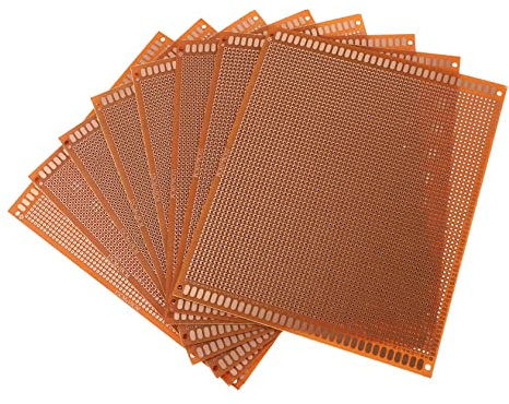 HEMOTON 8pcs Pcb Circuit Board Electronic Kits Pcb Bread Board Project Board Pcb Prototype Kits Circuit Supplies Pcb Breadboard Double Sided Pcb Board Prototype Perfboard Copper