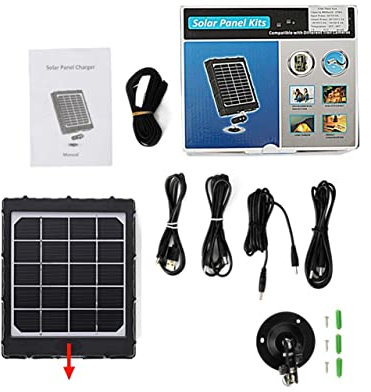 Wildkamera-Solarpanel WG8000. Jagd-Trailkameras Solar-Panel-Ladegerät 6V / 9V / 12V 8000mAh for das Feeder Kit Waldspielkameras 1.7mm / dc2.1mm /USB Adapter Wasserdichtes Jagdzubehör ( Size : 3000mAh