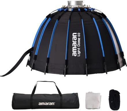 Aputure Amaran Light Dome 24/60cm Parabolic Softbox, libération Rapide avec diffuseurs/Grille/Sac pour éclairage continu à Monture Bowens Compatible avec Aputure 600D/Amaran 300c/150c/200x S
