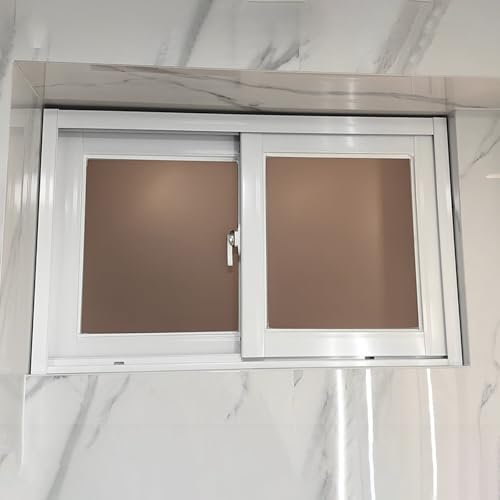 Fenster Window Kellerfenster Schiebefenster Doppelverglaste Fenster Für Häuser, Horizontaler Kellerfenster-Ersatz/kleine Aluminium-Schiebefenster, Weißes Abschließbares Lüftungsfenster(110x40cm/43.3x1