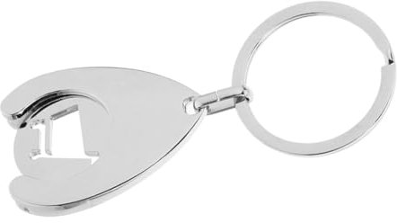 TEHAUX Shopping Trolley Token Keychain Metal Keyring Shopping Cart Token Pendant Supermarket Trolley Coin Remover