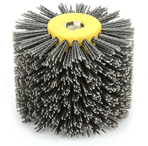 Cepillo de tambor de rueda de dibujo de alambre, cepillo de pulido de pulido de tambor, herramienta de acondicionamiento facial resistente más resistente para muebles de madera