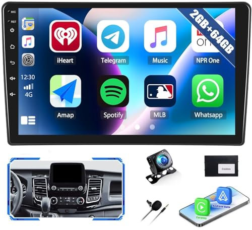 Android 13 Car Radio for Ford Transit 2020-2024, 2G+64G 10 inch Touch Screen Car Stereo with Wireless CarPlay Android Auto Head Unit Support Bluetooth/GPS/WiFi/RDS/FM/HD Back-up Camera (High-End)