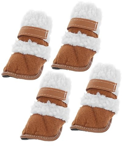 HEMOTON 2paare rutschfeste Hundeschuhe Warme Winterstiefel Welpen-pfotenschutz Für Schnee Chihuahua-Schuhe Haustierschuhe Für Draußen
