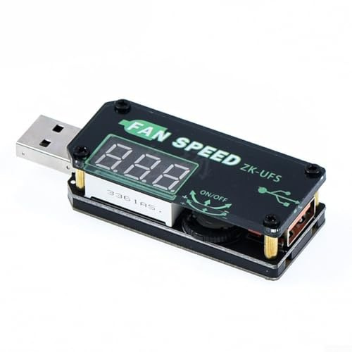 5V USB Lüfter Drehzahlregler mit Timerfunktion und LED Dimmmodul Einstellbare Spannung für leisen Lüfterbetrieb und sicheren zeitgesteuerten Stopp