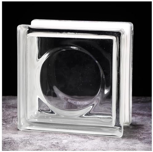 Zfmnoyev Briques De Verre Carrées Translucides, Briques De Cristal, Isolation Phonique, Isolation Thermique, Cloison Décorative, pour Chambre, Terrasse, Balcon, Jardin, Bâtiment(M)